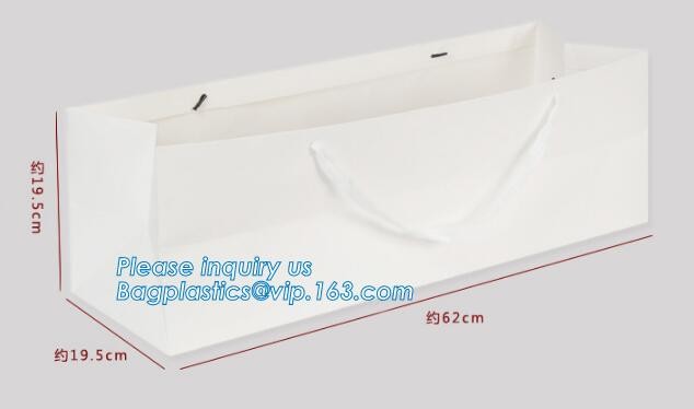 Custom Printed Accept Wholesale Stock White Brown Kraft Paper Shopping Bag With Handle No Minimum, carrier handle bags