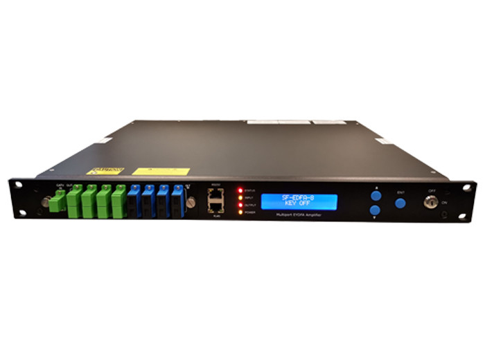 1550Nm EDFA Erbium Doped Fiber Amplifier SC/1U 8 Ports Customized Optic Power