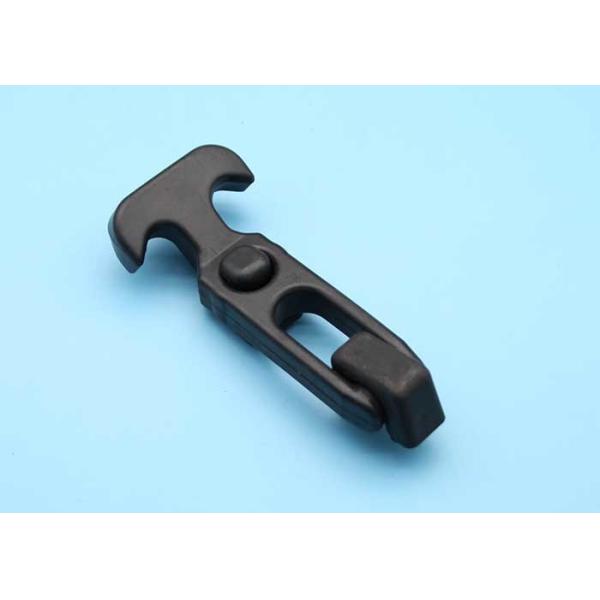 Polished Black T Handle Latch Rubber Lightweight Antirust Corrosion Resistance