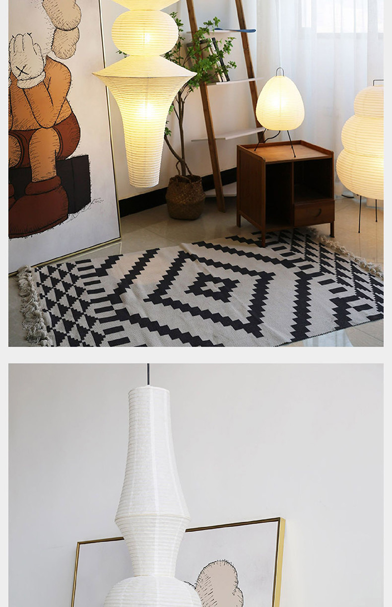 Janpanese Akari Rice Paper Lamp Nordic Noguchi Yong Pendant Lamp(WH-AP-599)