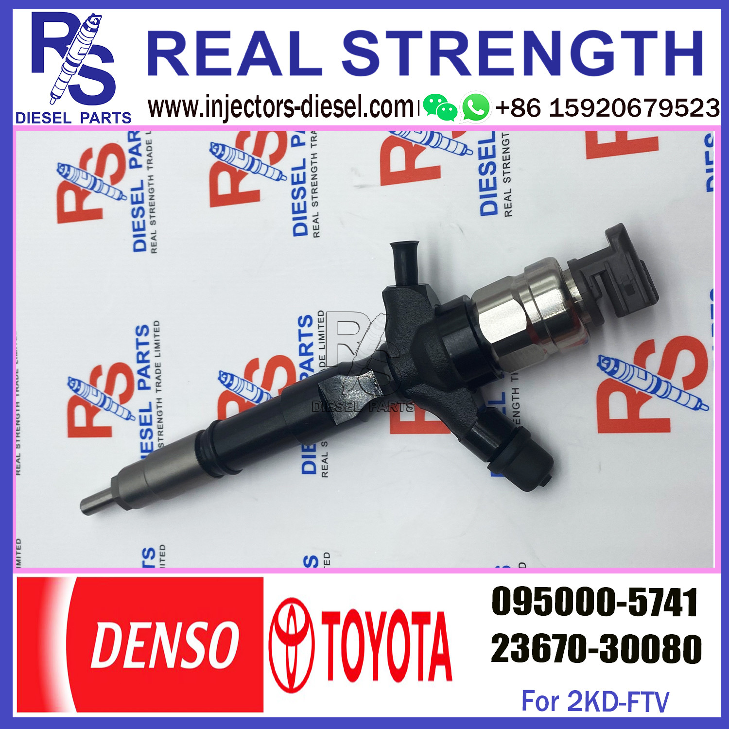Common rail fuel injector 23670-30080 095000-5740 095000-5741 095000-574# for 1KD-FTV