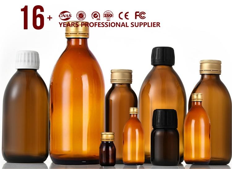 Odm 250ml Prescription Glass Syrup Oral Liquid Bottle For Medicine