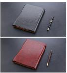 Magnetic Metal Flap A5 Ring Binder Journal , Weekly Monthly Leather Business
