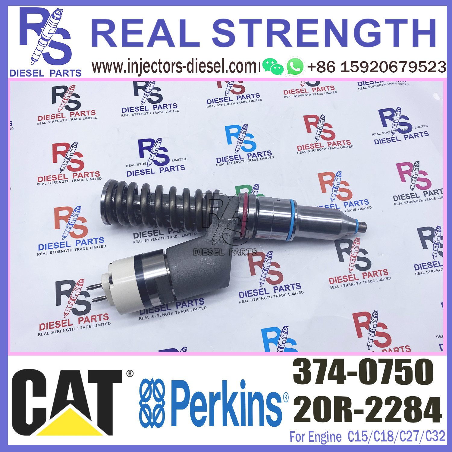 Diesel Engine Caterpillar C15 Injectors 374-0750 3740750 For E365C 374D
