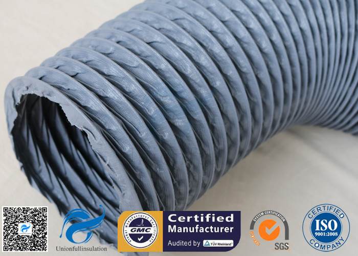 10M PVC Coated Fiberglass Fabric HVAC Flexible Air Ducting 150MM Diameter