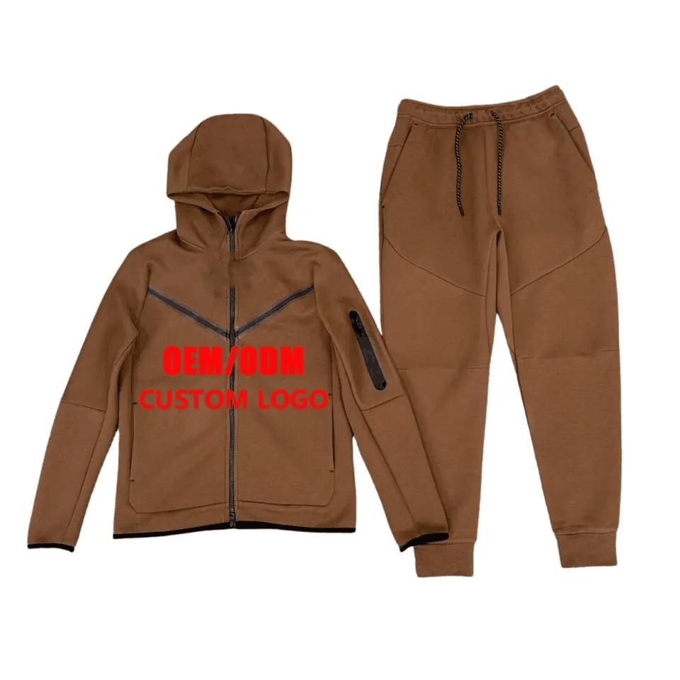 Custom Logo OEM Fleece Jogging Set Gym Sports Zipper up Hoodie Jogger Women Sweat Tracksuits