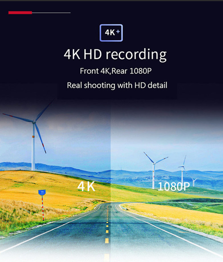 Magnetic 4k 1080P 3inch RoHS Mirror Dash Cam With Wifi GPS Parking