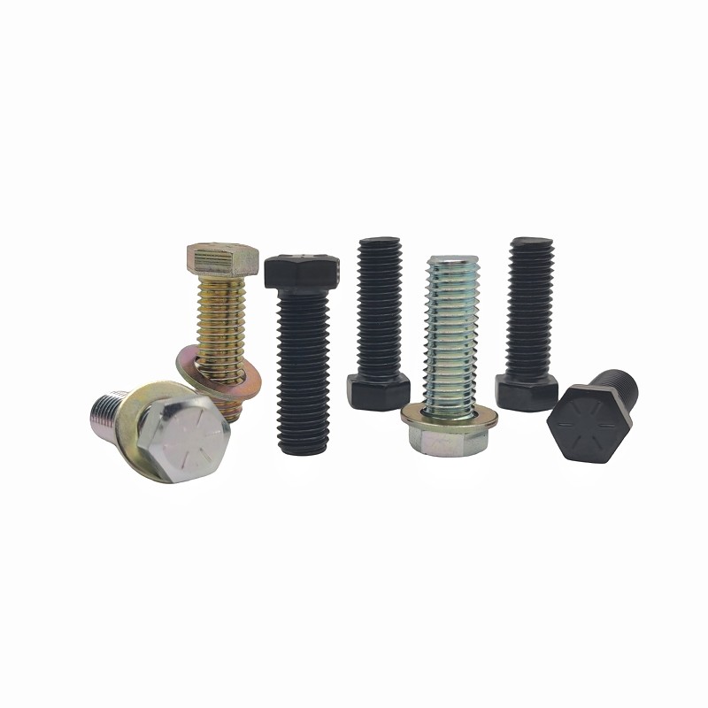 High-Strength Hexagon Head Screw British-American External Hexagon Bolt Plated With Dacromet Black Bolt