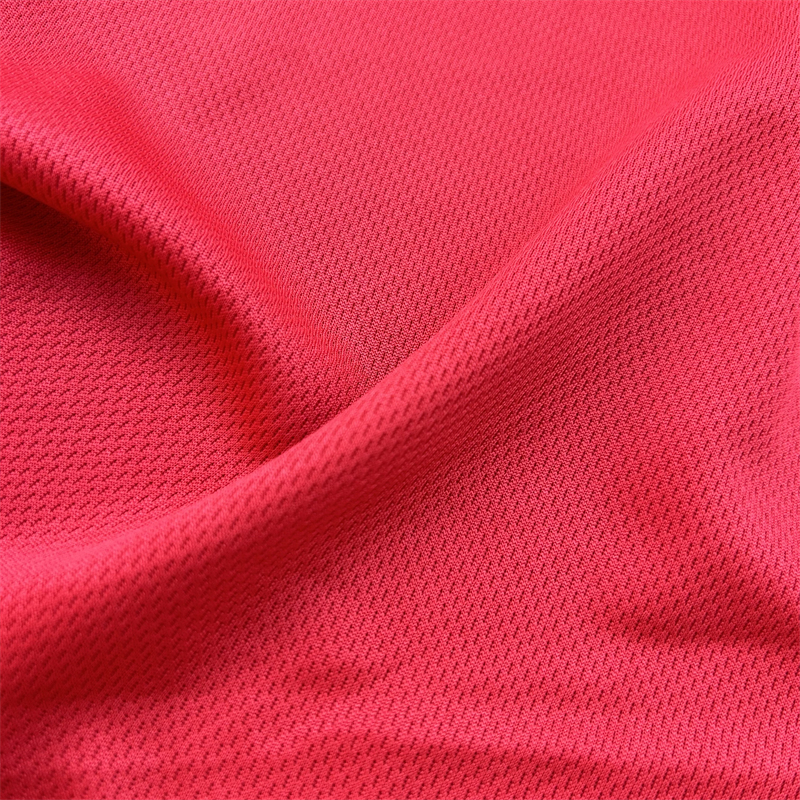 Tricot Knitted Eyelet Mesh Sports Jersey Fabric for Football Uniform Customized Design