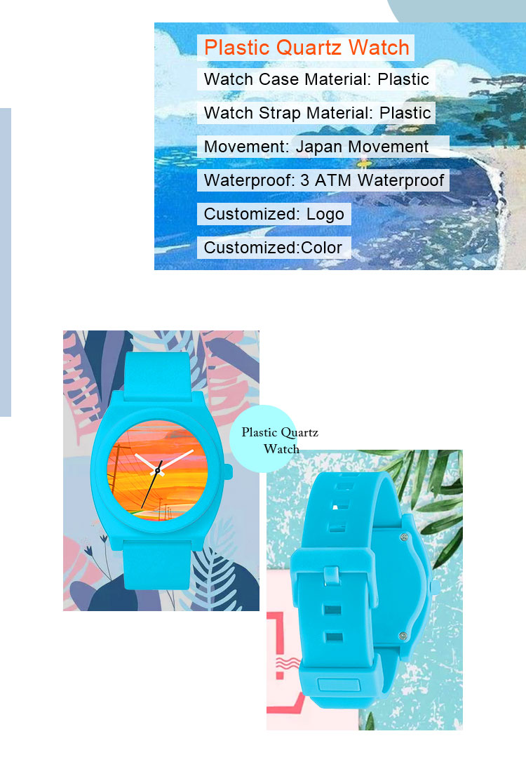 OEM ODM Supported Plastic Quartz Watch Easy To Clean Up For Festival Gift