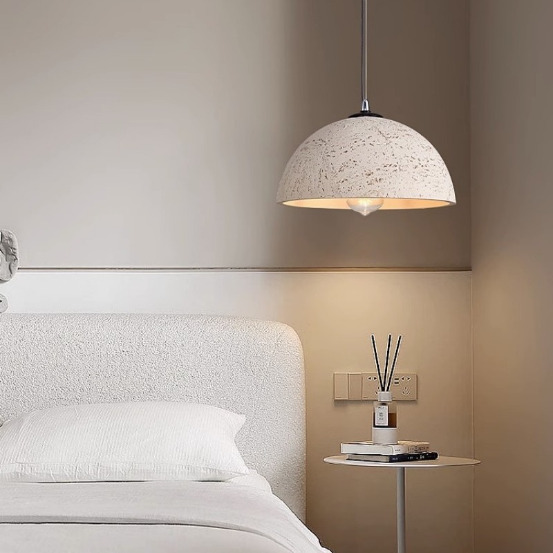 Nordic Simple Wabi-Sabi Style Led Droplights Living Room Bedroom Dome Pendant Light(WH-AP-589)