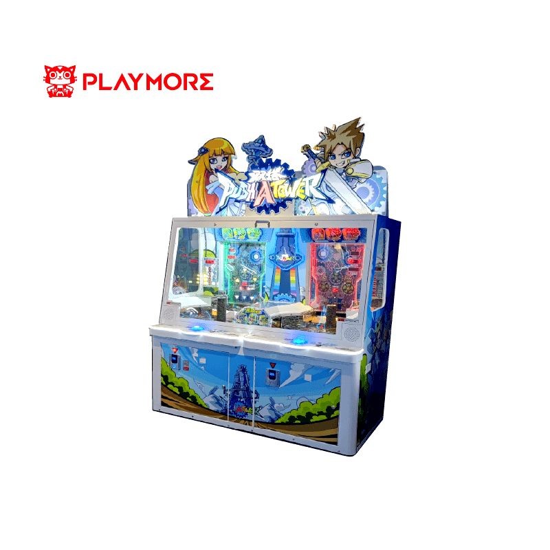 530KGS 110V 220V Redemption Arcade Machine 2 Player Push Tower