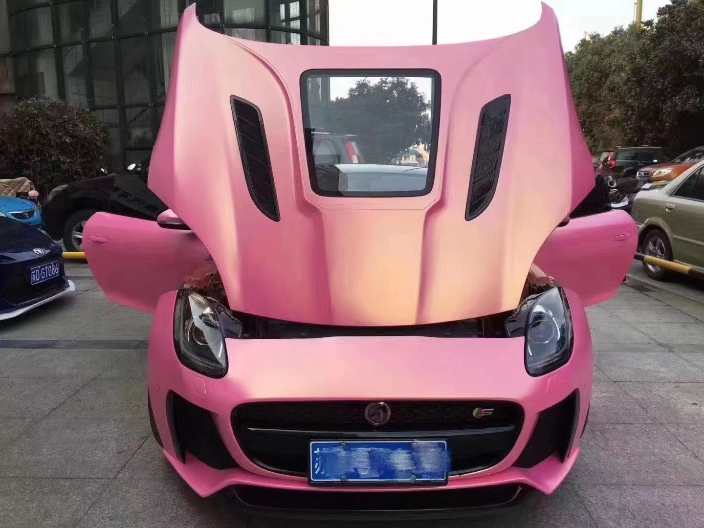 High Quality Carbon Fiber F-type Carbon Fiber Hood for Jaguar F-Type Upgrade IMP Style Hood