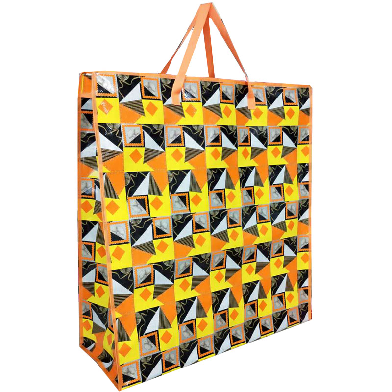customized reusable woven shopping zipper bags foldable package