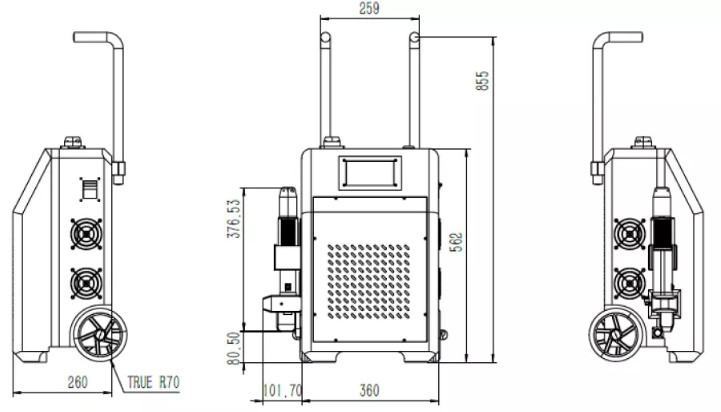 50W Fiber Laser Paint Removal Cleaning Machine Handheld Rust Removing Laser