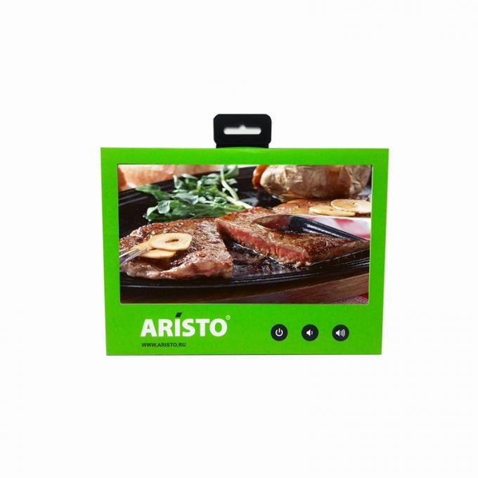battery powered LCD video player,7 inch video shelf talker display with video play loop function