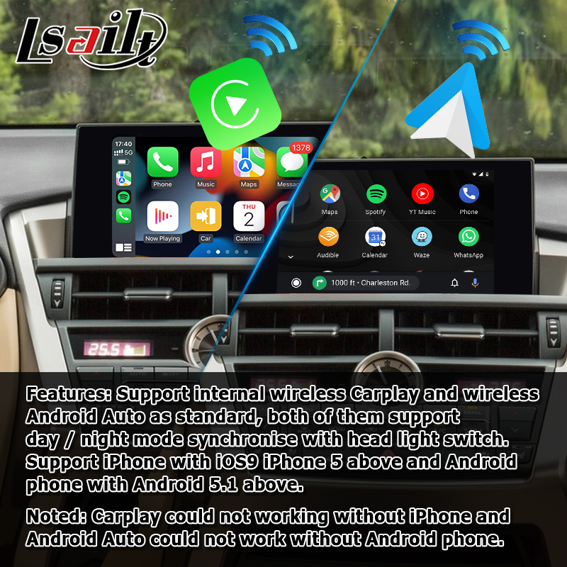 Lexus NX wireless carplay android auto screen mirroring projection interface NX300g NX200t