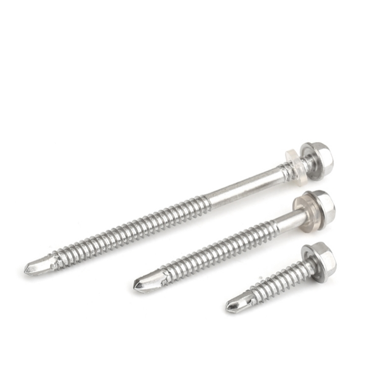 Metric measurement system DIN standard hex flange self-drilling screw with EPDM washer