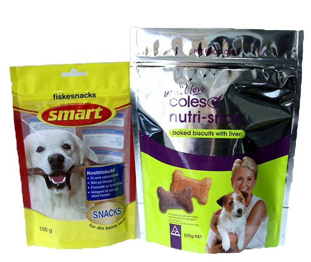 High Quality Factory price small water Aluminum Foil Zipper plastic bag food grade for Pet food packing