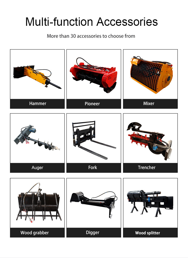 compact 1330 Kg Operating Weight Crawler Skid Steer Loader With Max Lifting Force 530 Kg
