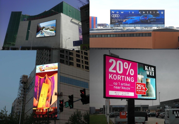 Customized 40*40 Dots Large Outdoor LED Screen P8 Led Panel For Advertising