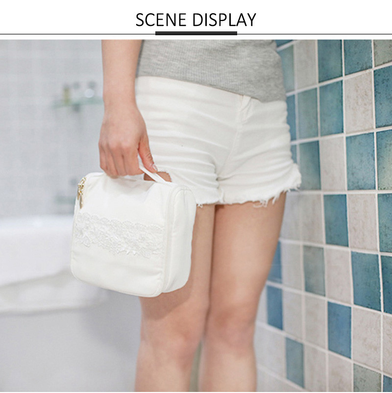 Luxury Stain Pouch Gift Bag Custom Beauty Travel Hanging Bag Large Capacity
