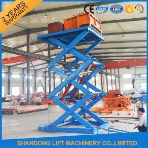 Buy cheap 2T 7m Portable Stationary Hydraulic Scissor Lift Table High Strength Manganese Steel product