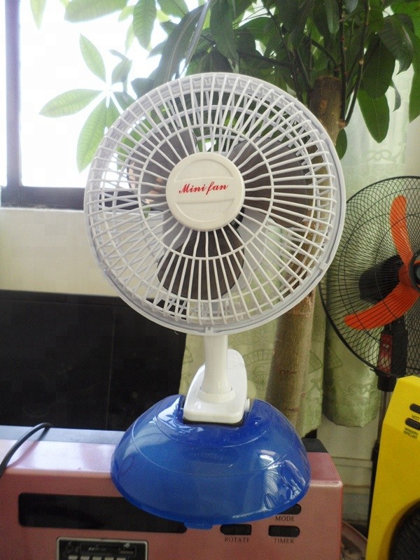 Various Colors Small Clip On Oscillating Fan 6 Inch With 2 Speed Setting