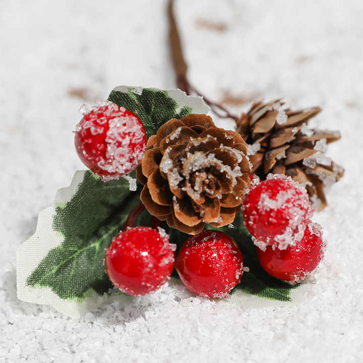 Christmas Decoration Supplies Picks Articulos  Decoracion Artificial Foam Christmas Glitter Flower Picks