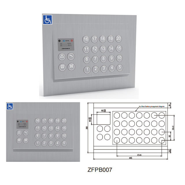 Stainless Steel Elevator Accessible COP Panel Disabled Control Plate For Elevator