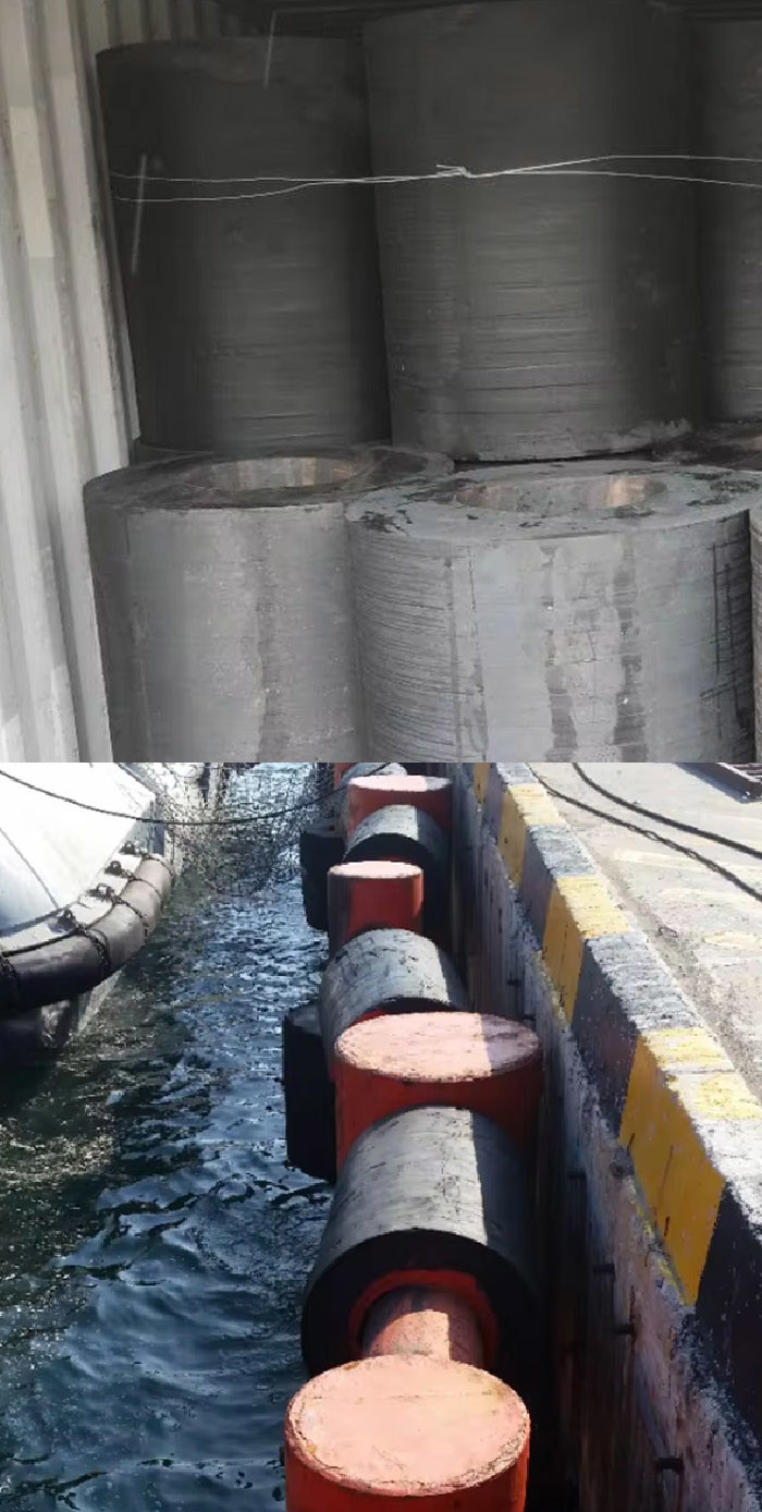Rubber Cylindrical Marine Fenders For Ship Boat Dock
