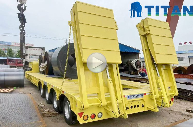 TITAN 4 Line 8 Axle Semi Low Loader Trailer for Sale