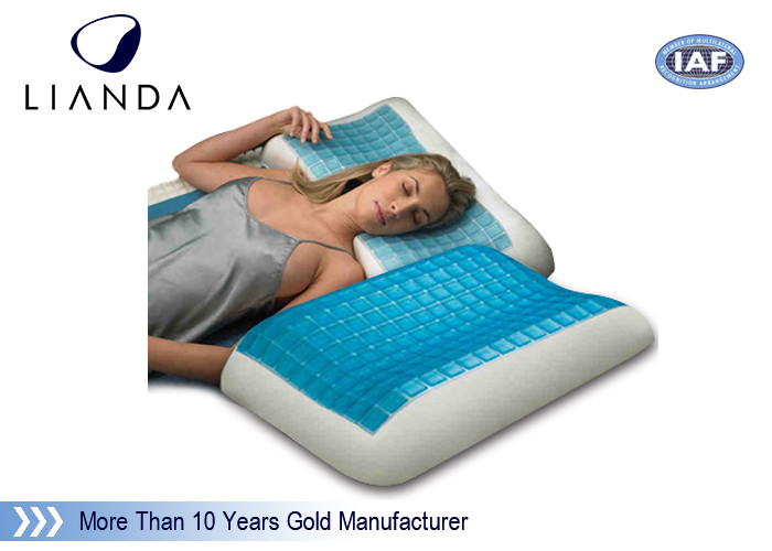 Blue Arctic Gel Contouring Memory Foam , Bedroom Cool Bed Pillow