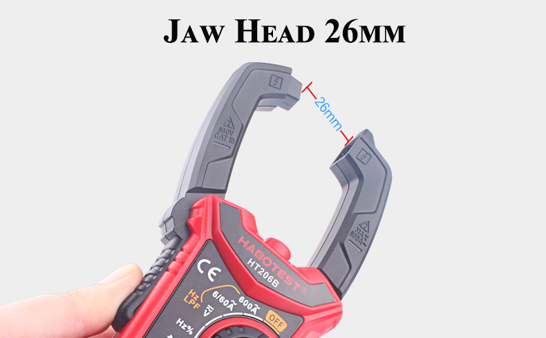 Manual 60A Digital Clamp Meters , 6000 Counts Clamp Voltage Meter