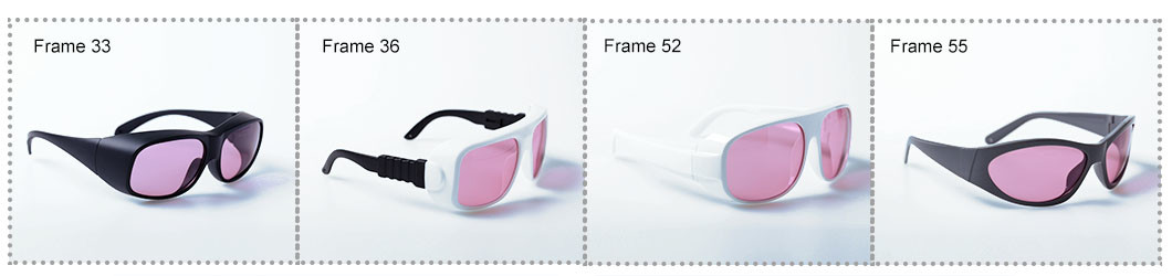 Pink Fashion Laser Tattoo Removal Glasses For Alexandrite 755nm 808nm Diodes
