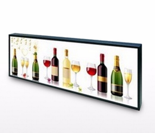 Ultra Wide Supermarket Shelf Edge LCD Display Advertising Player Stretched Bar LCD Screen