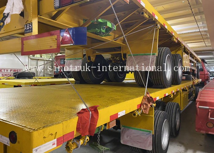 Mn Steel 3 Axles Flatbed Cargo Trailer Carrying 30t Heavy Goods