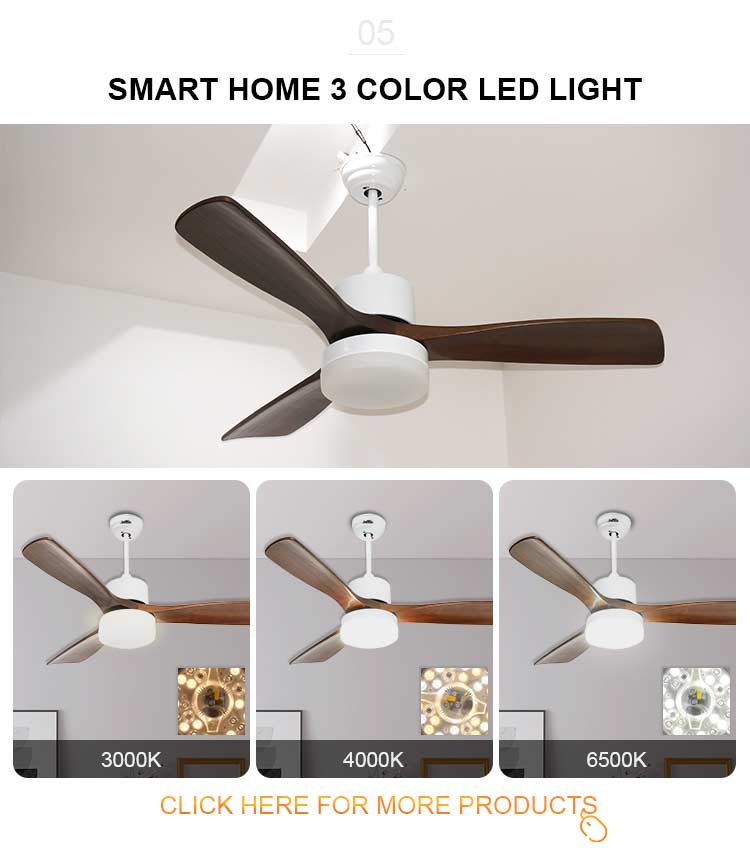 Modern Room Decoration 110v 220v DC Ceiling Fan with Lights and Remote Made of Metal