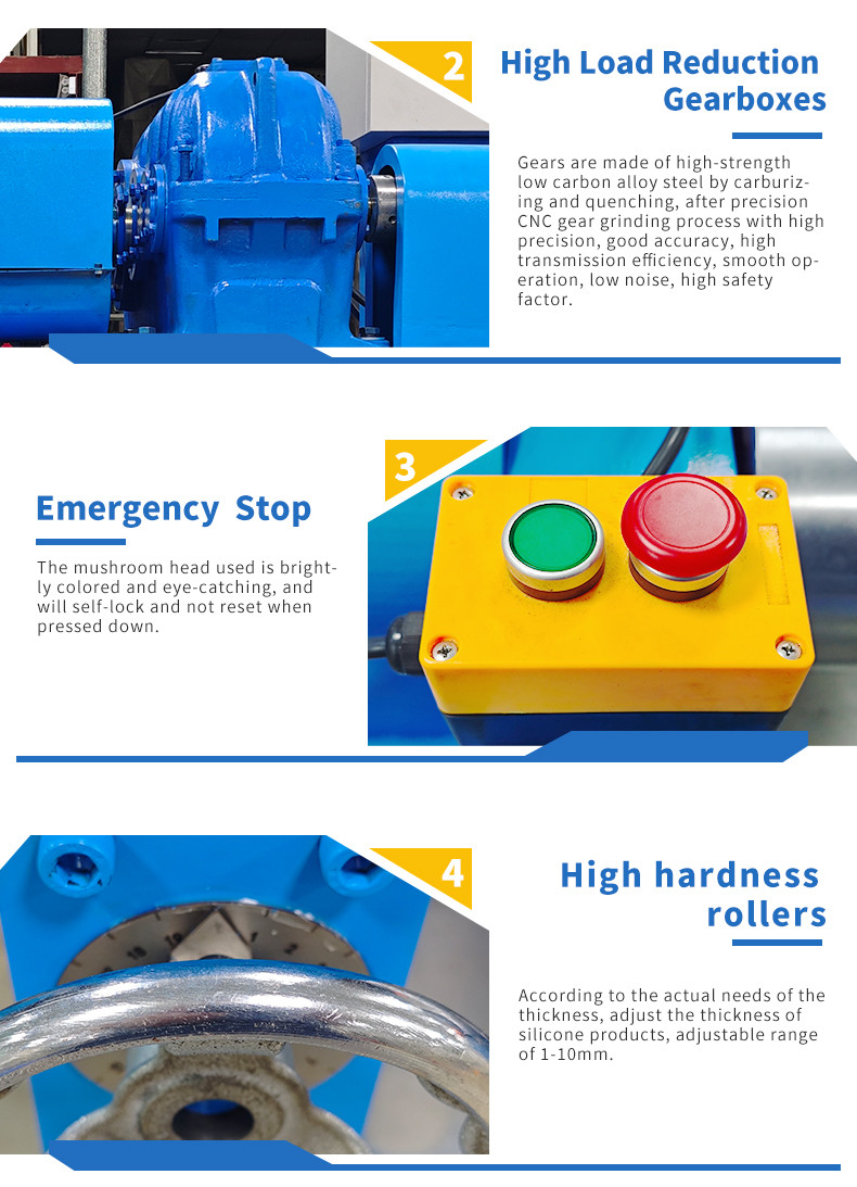 Silicone Rubber Milling Machine 1:1.25 Roller Speed Ratio For Solid Original Color Mixing