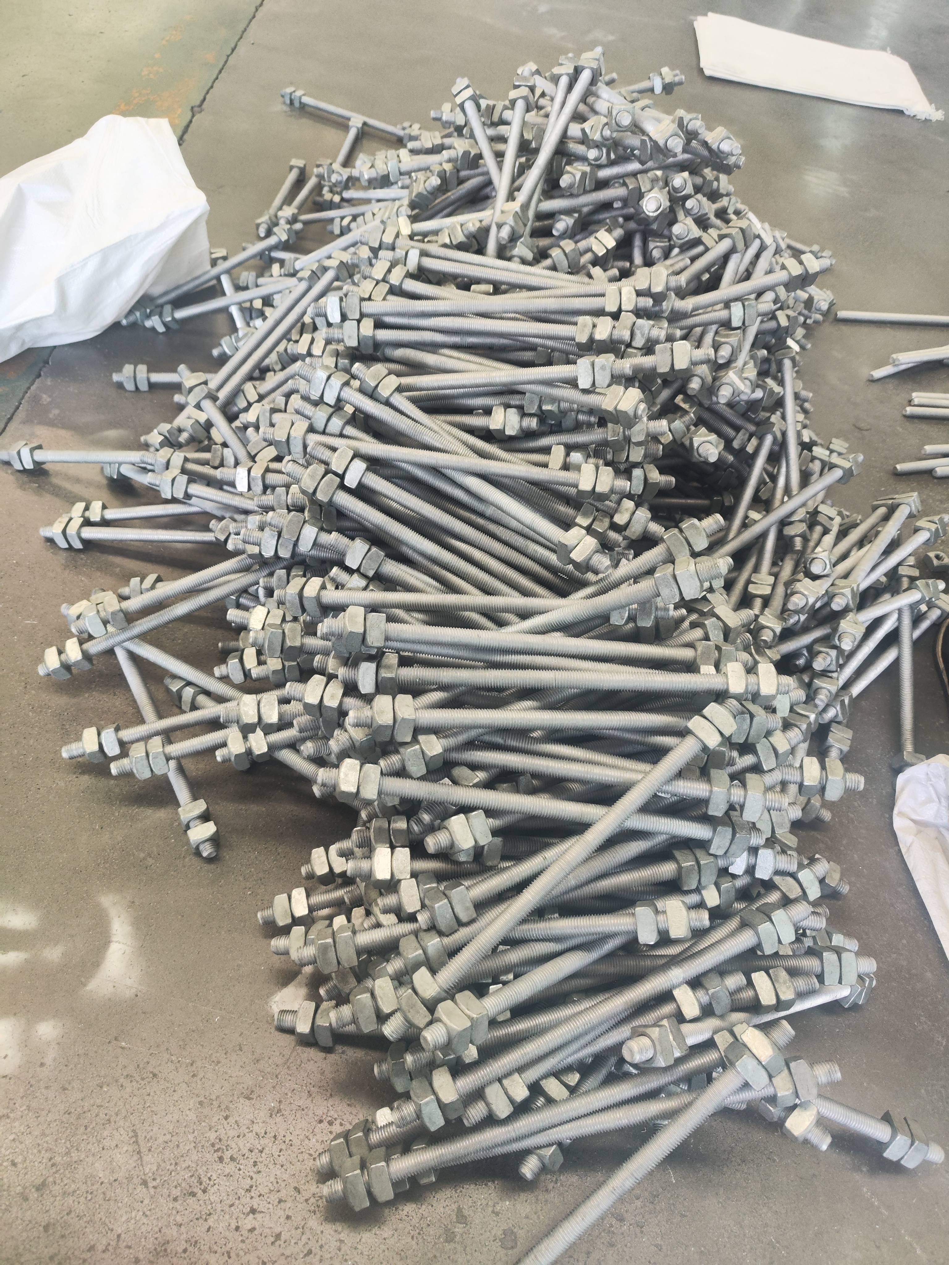 5/8*14 Inch Double Head Bolt Hot Dip Galvanized Double End Rods Threaded Fasteners