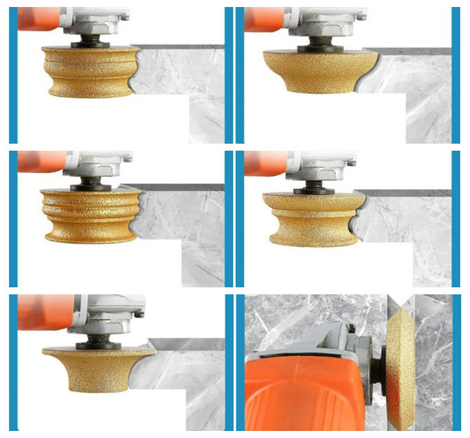 Hole Dia 20mm Ceramic Grinding Diamond Profile Wheels Vacuum Brazed