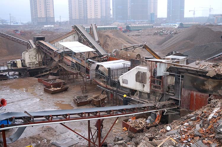 Construction Concrete Waste Crushing Machine Line Brick Stone Crusher Recycling