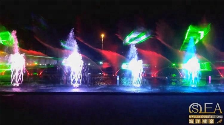 Dancing Floating Water Fountain For Pool RGB Underwater Light