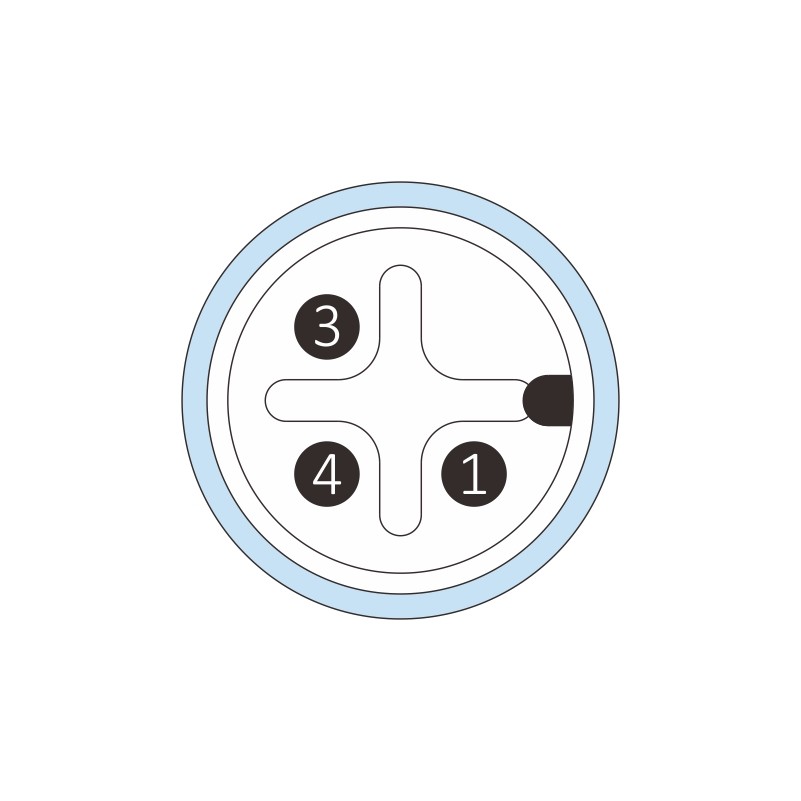 NMEA 2000 M12 Y Splitter With M12 A Coded 4 Pin Male Split To 2 X M8 3Pin Female Brass Screw