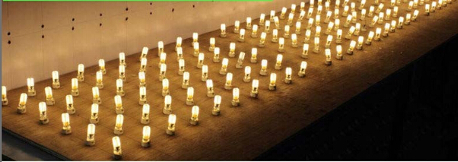 2.5W silicone AC220V G9 LED Light 58pcs Epistar LED with SMD3014