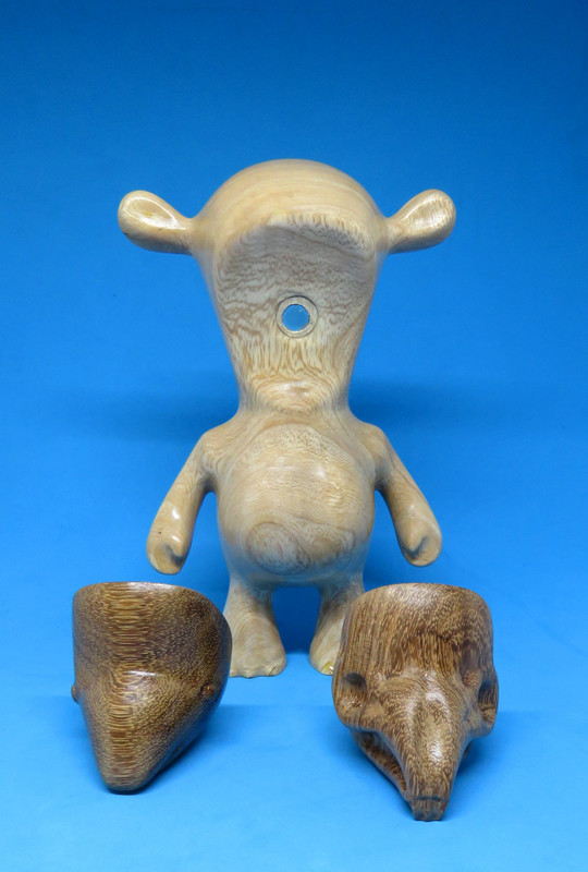 OEM Handmade Hand Carved Wood Sculptures 45cm Size For Collection