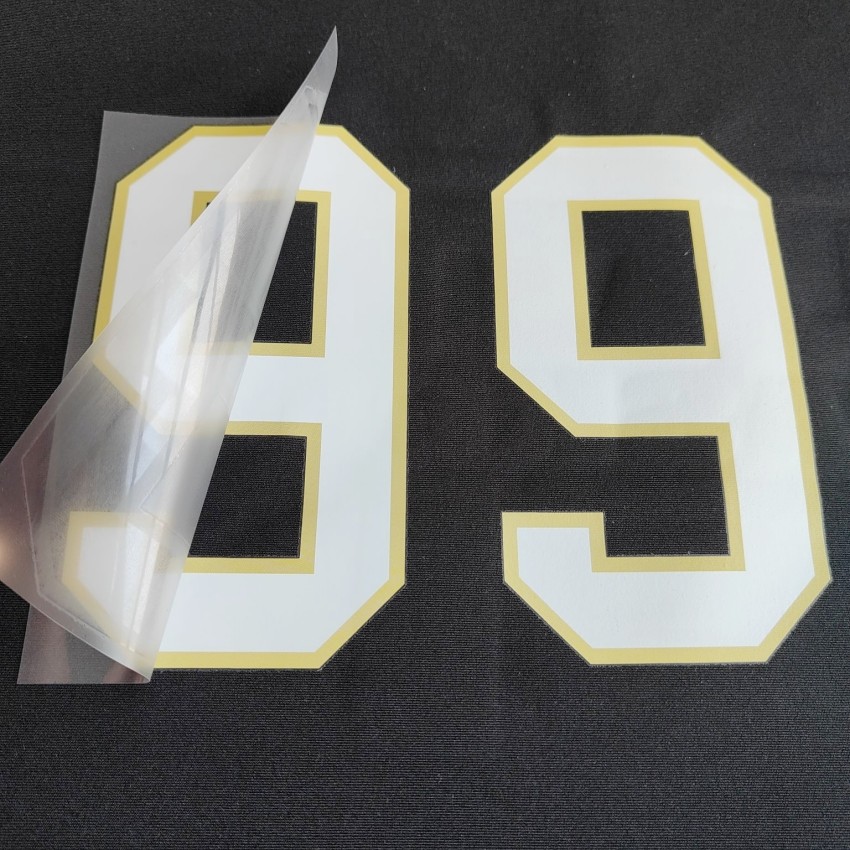 Durable Heat Transfer Numbers 0 - 9 Set For Football With Transparent PET Film