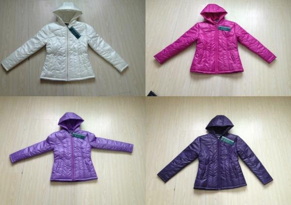 Apparel Fashion Ladies padding jackets stocklots(ladies jackets,coats,ladies