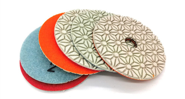 Thickness 3mm Dry 3 Step Vitrified Diamond Polishing Pads 100mm