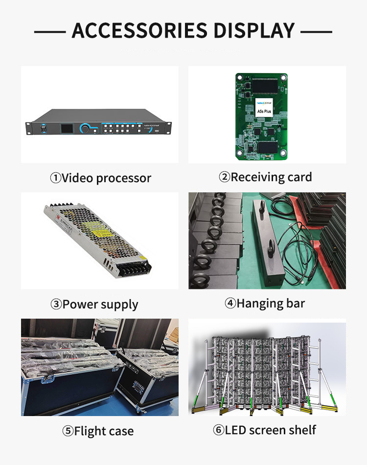 High Refresh Full Color Concert P3.91 P4.81 P2.9 P2.6 Stage Rental LED Display Video Wall Panel Size 500*500mm/500*1000mm